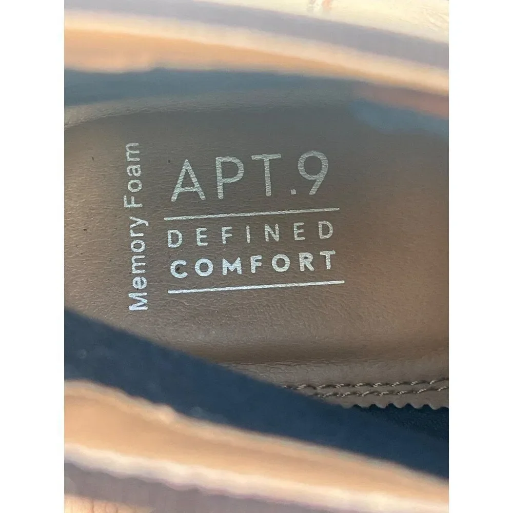 APT. 9 Men Tan Lace-Up Ankle Boots Shoes Size 10.5 M